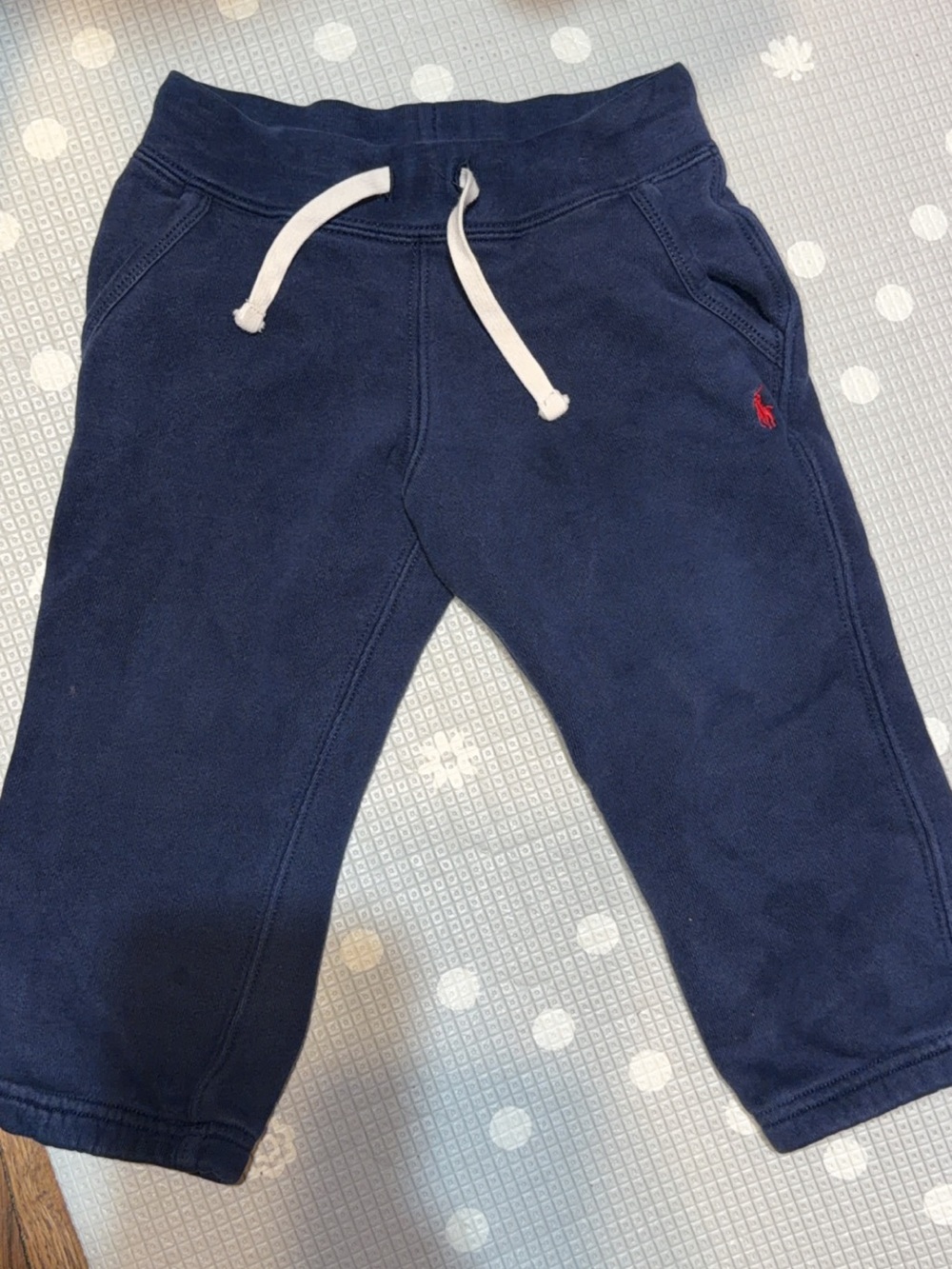 Polo by Ralph Lauren Navy Sweatpants with White Drawstring